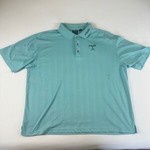 PING Collection Golf Polo Shirt Mens 2XL Aqua Dry Fiber Dynamics Performance‎